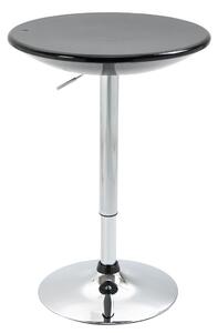 Tavolino da Bar Ø61x76-97 cm in Acciaio e ABS Nero