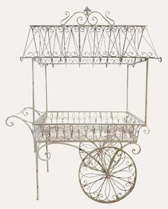 KEYHOMESTORE | Carretto in Ferro Bianco H.237x175x100 cm