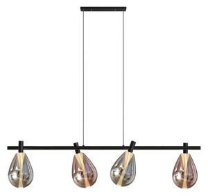 Lampadario a cavo DENSO 4xG9/5W/230V nero cromato/rame