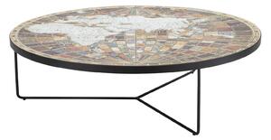 Tavolo da Caffé World Ø91x27,50 cm MDF e in Ferro Multicolor