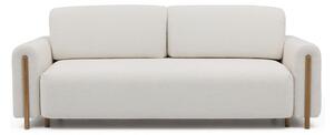 Divano avorio allungabile/con contenitore e rivestimento in bouclé 244 cm Arcadova – ELTAP