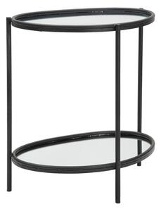 Tavolinetto Maycos 53,3x36,8x58,4 cm in Ferro e Specchio Nero