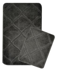 Set di tappetini per il bagno color antracite 2 pz 50x80 cm Cizgili – Foutastic