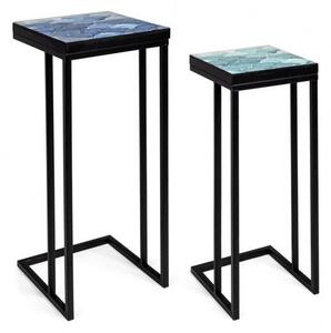 Set 2 Tavolino Reef K02 in Metallo