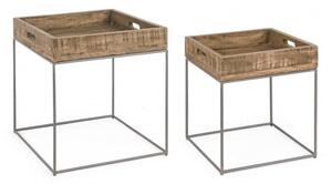 Set 2 Tavolino Narvik Qu in Legno