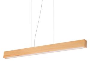 Sospensione Industrial-Minimal Craft Legno Marrone Led 37W 3000K