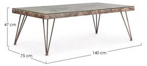 Tavolino Atlantide 140x75 in Cemento