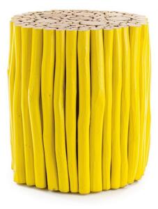 Tavolino Guadalupe Giallo in Legno