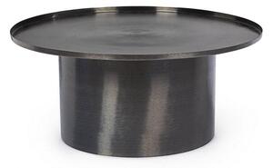 Tavolino Kalpita Black Nickel D80 Rotondo in Metallo