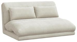 VidaXL Poltrona reclinabile in velluto color crema