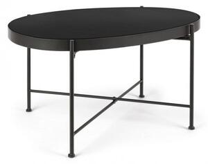 Tavolino Rashida Nero 70x46 in Metallo