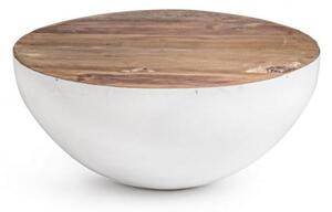 Tavolino Lancaster Bianco D70 in Legno Riciclato