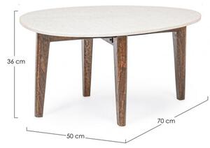 Tavolino Sylvester 70x50 in Marmo