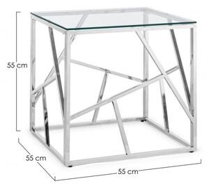 Tavolino Rayan Quadrato 55x55 in Metallo