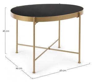 Tavolino Rashida Oro 63x46 in Metallo