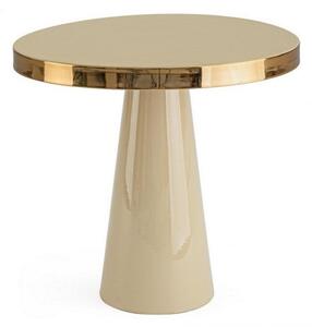 Tavolino Nandika Ivory D45.5 Rotondo in Acciaio