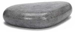 Tavolino da Salotto 123x74xH27 cm in Pietra fossile Sasso big Grigio