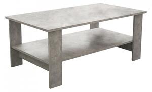 Tavolino Salotto Match 100x55x41 h cm in Truciolare bilaminato Grigio Effetto Cemento