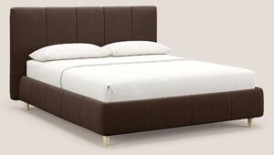 Laura letto imbottito contenitore e sfoderabile in microfibra velluto