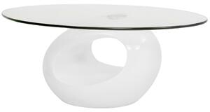 Tavolino da Salotto Ovale 115x42x65 cm Erma 2 Crumer Bianco
