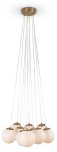 Brilagi - Lampadario a cavo GLOBE 10xE14/15W/230V bianco