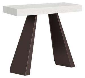 Consolle Allungabile in Legno e Ferro H77x40x90/300cm Diamante Bianco Frassino Orso Classica
