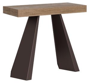 Consolle Allungabile in Legno e Ferro H77x40x90/300cm Diamante Premium Quercia Orso Folding