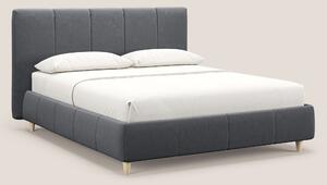 Laura letto imbottito contenitore e sfoderabile in microfibra velluto