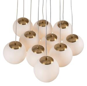 Brilagi - Lampadario a cavo GLOBE 10xE14/15W/230V bianco