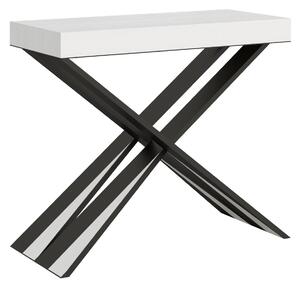 Consolle Allungabile 90-196x40x77 cm in Nobilitato Bianco