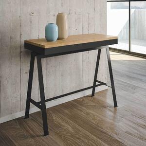 Consolle Allungabile in Legno e Ferro H77x40x90/300cm Itamoby Banco Evolution Quercia Classica