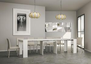 Consolle Allungabile in Legno H78x42x90/302cm Itamoby Pulcinella Bianco Opaco Classica