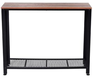 Consolle Fissa 101x35x80 cm in Legno e Metallo Nera