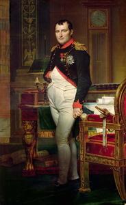 Riproduzione Napoleon Bonaparte in his Study at the Tuileries, Jacques Louis David