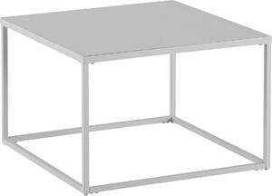 Tavolino 60x60x40 cm tavolino in metallo industriale bianco, tavolino pieghevole quadrato, tavolino in acciaio, tavolino quadrato | Wohnling