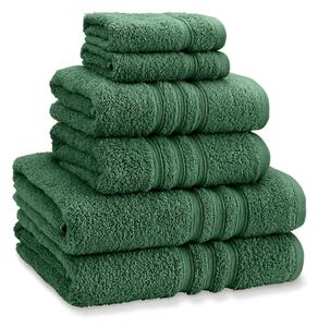 Set di asciugamani per viso e corpo tipo terry verde scuro in cotone 6 pz Zero Twist – Catherine Lansfield