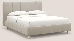 Laura letto imbottito contenitore e sfoderabile in microfibra velluto