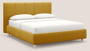 Laura letto imbottito contenitore e sfoderabile in microfibra velluto