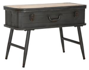 Console Industry con Contenitore 60x29x43,5 cm Legno di Abete e in Ferro Grigio