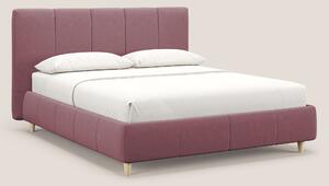 Laura letto imbottito contenitore e sfoderabile in microfibra velluto