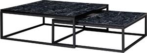 Set di design 2 di marmo nero | Wohnling