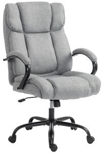 Vinsetto Sedia da ufficio girevole regolabile in altezza, portata 220 kg, grigio chiaro