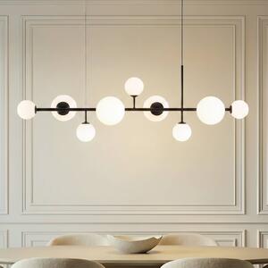 Lampada a sospensione in vetro Joel ALDEX, dimmerabile, Nero, Soggiorno / Sala da pranzo, Metallo, Lampada a sospensione