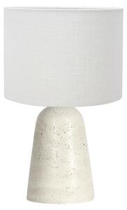 Lampada da tavolo - crema bianco - Travino - plastica metallo pietra tessile - Ø 20cm - E27 - 4558CR - Anne Lighting