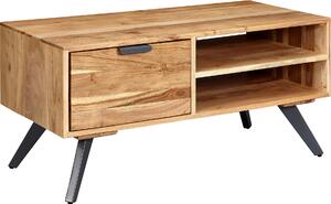 Tavolino Acacia 95x45x45 cm tavolino rettangolare in legno massiccio | Wohnling