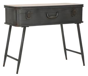 Console Industry con Contenitore 80x35x67,5 cm Legno di Abete e in Ferro Grigio