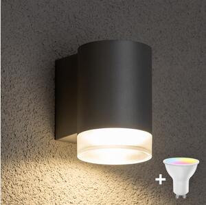 Brilagi - Applique da esterno LED RGBW MATERA 1xGU10/4,8W/230V grigio IP54