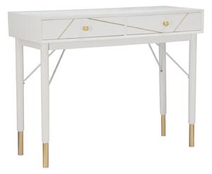 Console Luxy 100x40x79 cm in Legno e MDF e in Ferro Bianco e Oro