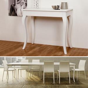Consolle Tavolo Allungabile 47/307 Cm Bianco Lucido Groupdesign Olanda