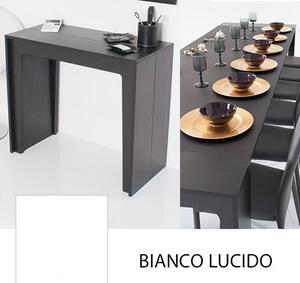 Consolle Tavolo Allungabile 42/302 Cm Bianco Lucido Groupdesign Arlecchino